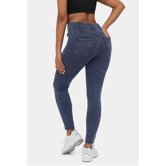 Halara HalaraMagic™ High Waisted Button Multiple Pockets Wash Stretchy Knit Deni - Picture 4 of 4